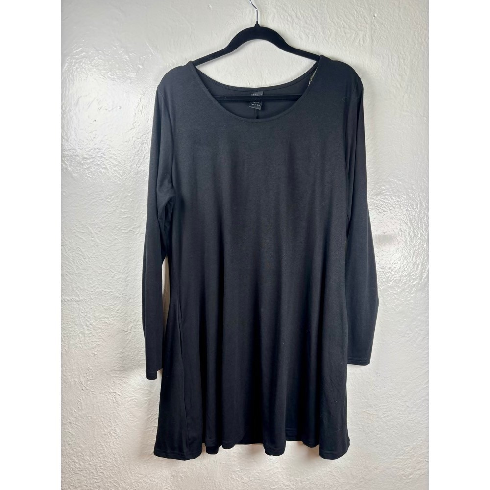 Swing Tunic Top Pockets Black XL Gothic Witchy Flowy Dark Academia Loungewear
